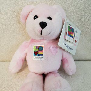 USPS I Love You Pink Stamp Bear